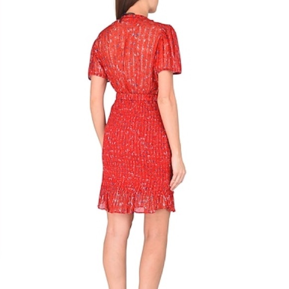 FREE PEOPLE BABY LOVE SMOCKED BODYCON
SHORT DRESSES Sheer Bright Red Small - Picture 3 of 9